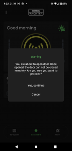 Notification: Remote Connection Only Allows Unlocking